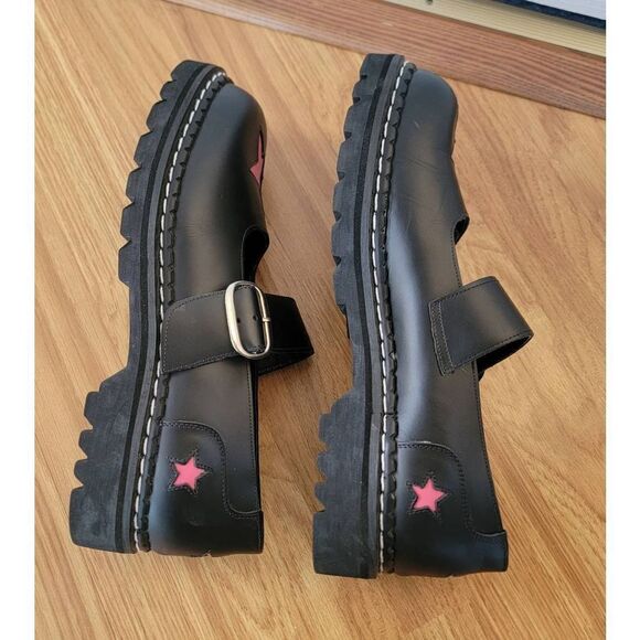 Vtg Demonia Star Mary Janes Shoes 11